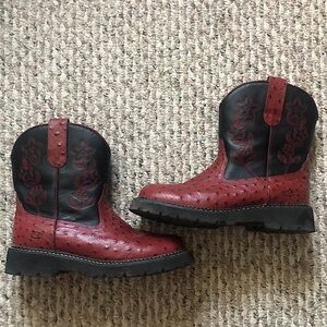 Red/Black Ankle Roper Boots Great Condition Size USA 8.5